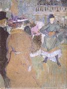 Henri de toulouse-lautrec Pa Moulin Rouge Kadrilj borjar oil on canvas